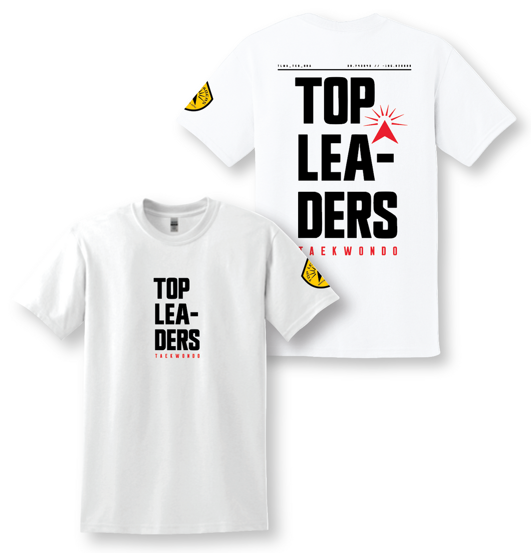 Lead from the Top SS Tee in White